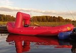 Фотография "ВОЛНОТРОН" - спасательная моторная лодка ПВХ (моторафт) с надувным дном НДНД из ПВХ (PVC) ТПУ (TPU) 840D ТаймТриал