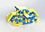 Фотография "МЕГАБАШНЯ" - надувной водный аттракцион скалодром для детей, взрослых с горками из ПВХ (PVC) ТаймТриал