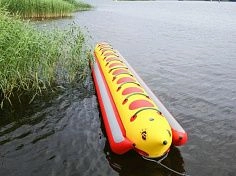 Фотография Буксируемый аттракцион надувной водный, зимний аттракцион Банан для катания по воде из ПВХ (PVC) ТаймТриал